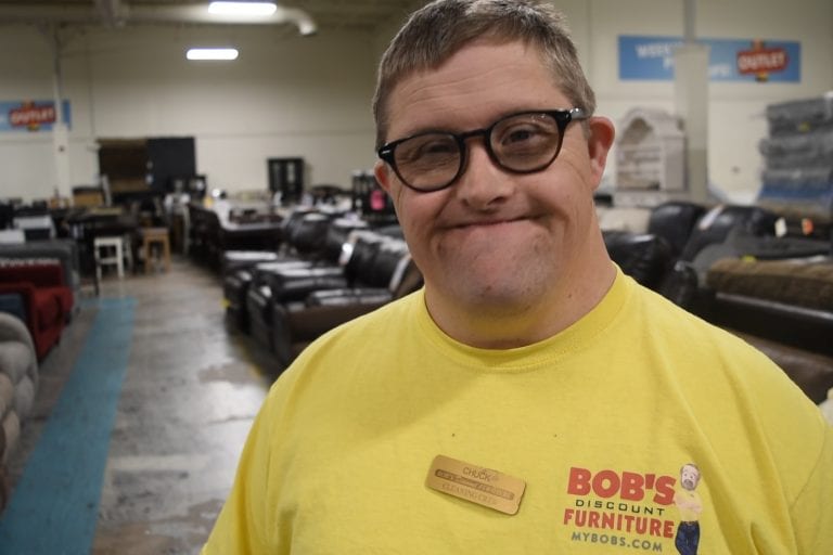 Chuck Yenkner has worked at Bob's Discount Furniture for over 16 years.