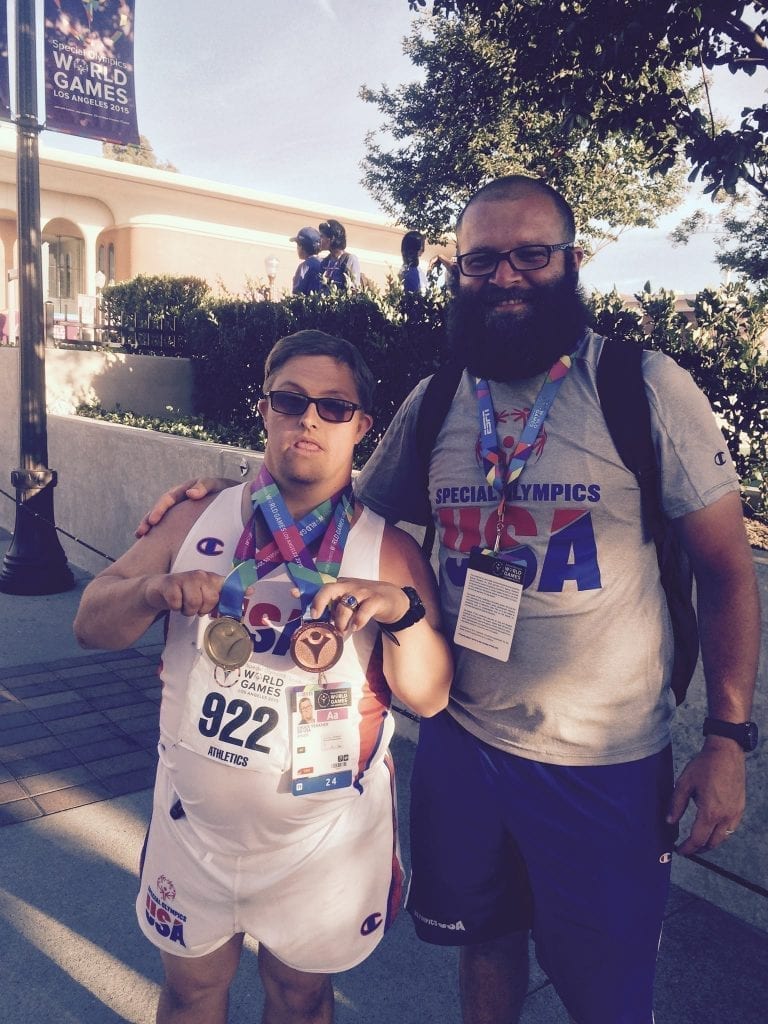 Chuck Yenkner in Los Angeles at the Special Olympics World Games | Bob's Discount Furniture