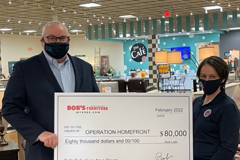 Bob's Discount Furniture donates $80,000 to Operation Homefront.