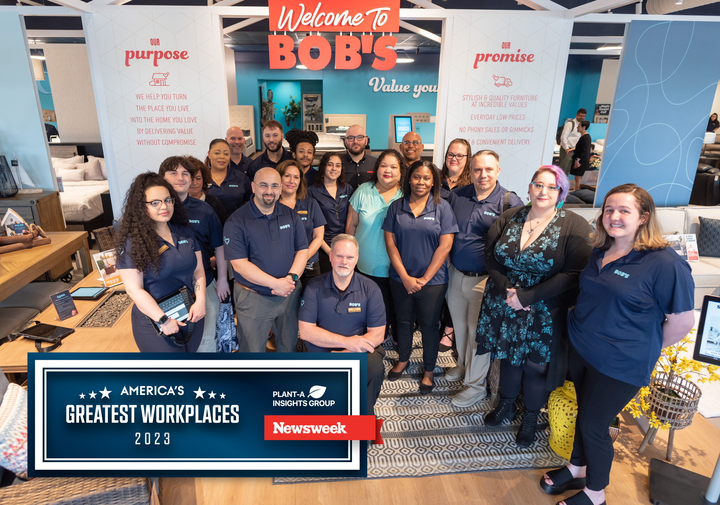 Newsweek Names Bob’s Discount Furniture One of “America’s Greatest Workplaces” for 2023