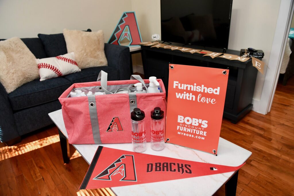 PHOENIX, AZ – AUGUST 15: Open Hearts Million Dollar Gift Ribbon Cutting Ceremony for the first transitional housing location with support of the Arizona Department of Housing and the Arizona Diamondbacks Foundation on August 15, 2024. (Photo by Jill Weisleder/Arizona Diamondbacks)