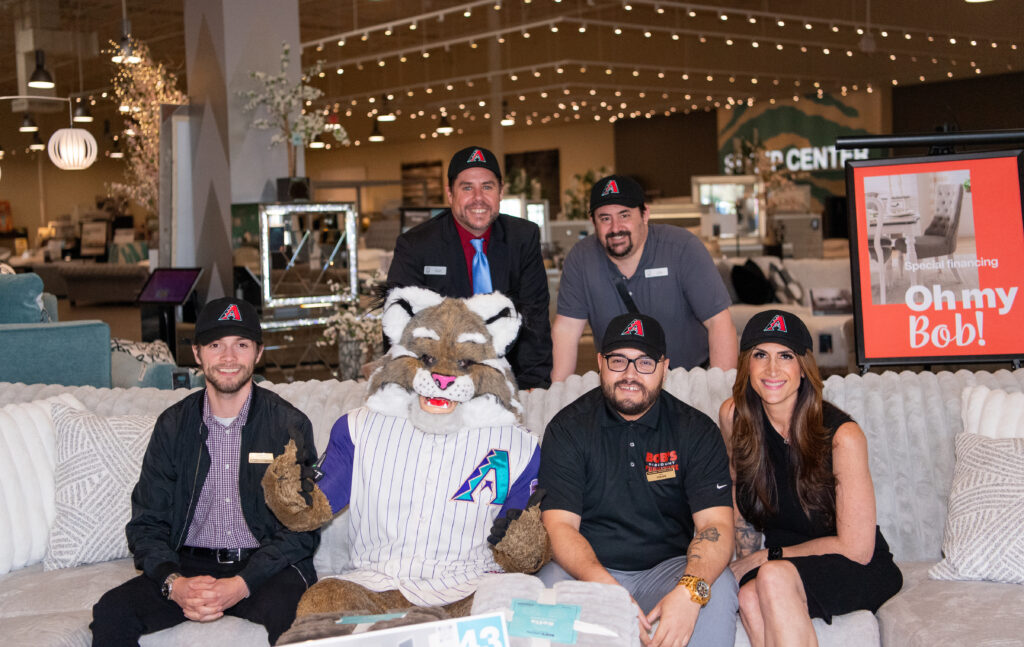 CHANDLER, AZ — MARCH 21: Surprise and Delight at Bob's Discount Furniture on March 21st, 2024 in Chandler, Arizona. (Photo by Anna Carrington/Arizona Diamondbacks)