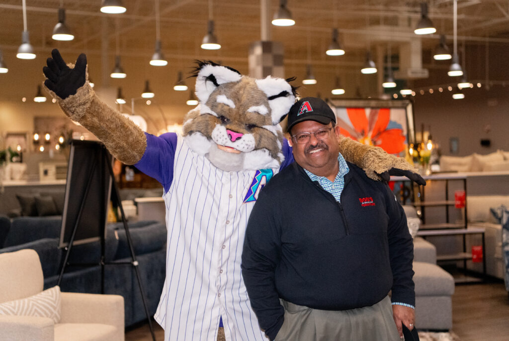 CHANDLER, AZ — MARCH 21: Surprise and Delight at Bob's Discount Furniture on March 21st, 2024 in Chandler, Arizona. (Photo by Anna Carrington/Arizona Diamondbacks)