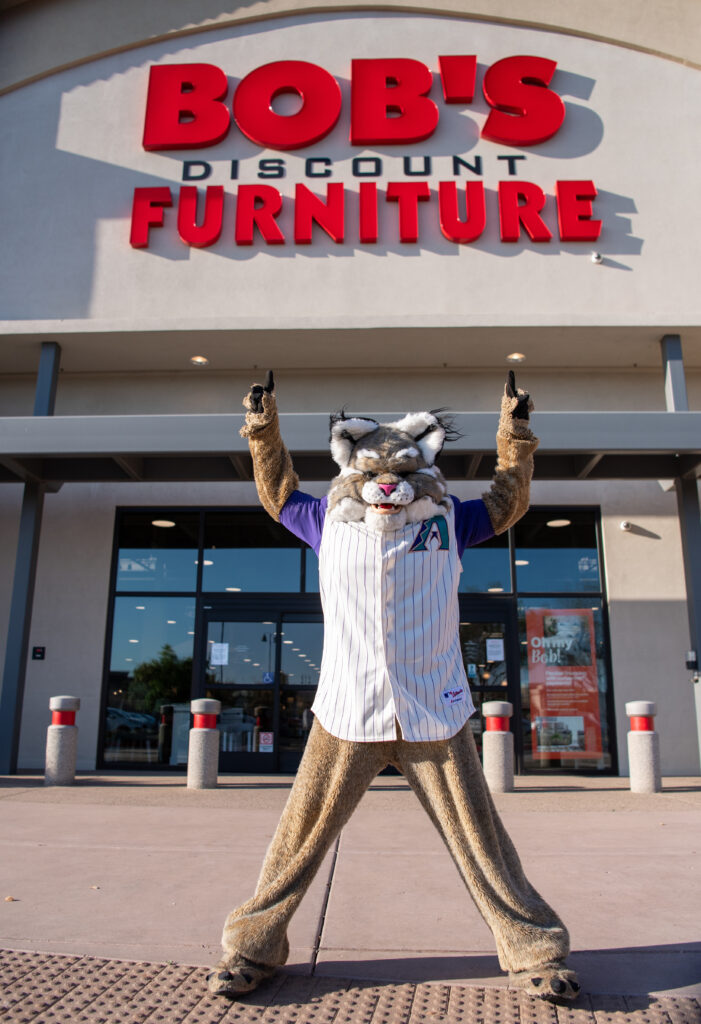 CHANDLER, AZ — MARCH 21: Surprise and Delight at Bob's Discount Furniture on March 21st, 2024 in Chandler, Arizona. (Photo by Anna Carrington/Arizona Diamondbacks)