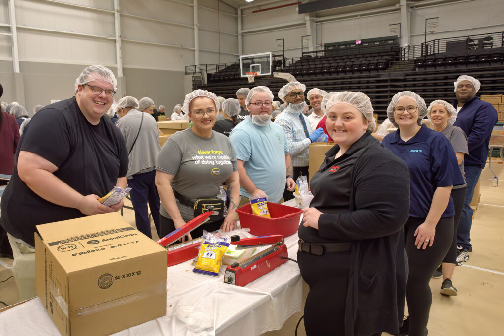 Bob's store employees from the Detroit area participated in the 2024 9/11 Meal Pack Day.